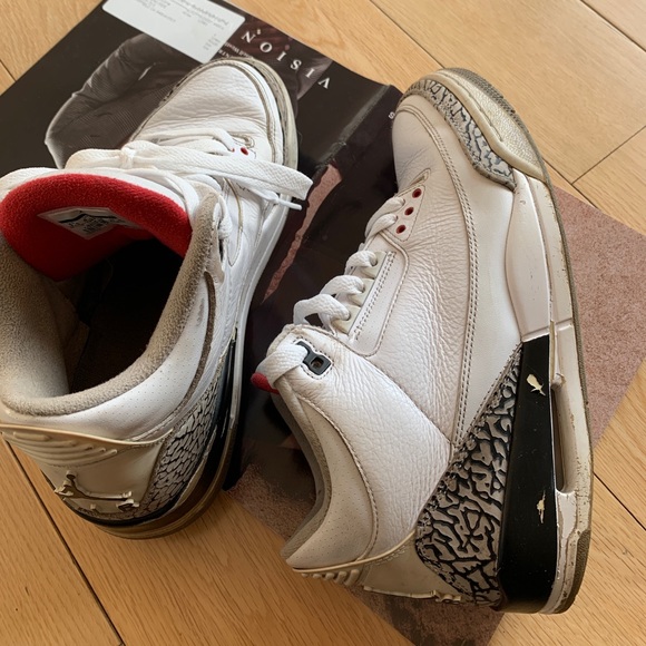 Jordan 3 white/cement size 9.5 (SOLD) - Picture 7 of 16
